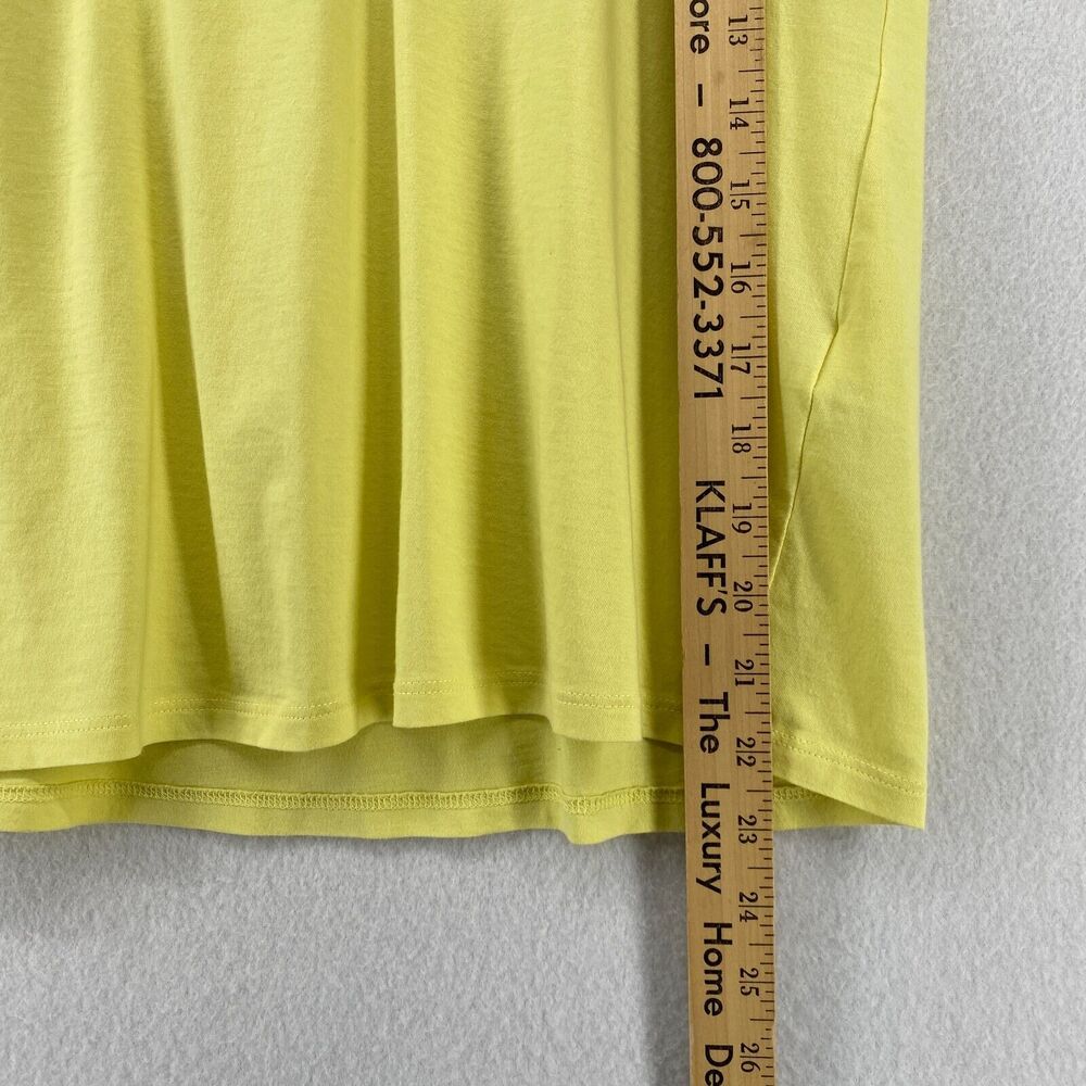 EILEEN FISHER Top S Organic Cotton Jersey Crewneck Short Sleeve Yellow - Picture 10 of 13